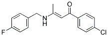 1-(4-CHLOROPHENYL)-3-[(4-FLUOROBENZYL)AMINO]-2-BUTEN-1-ONE 结构式