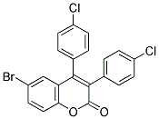 6-BROMO-3,4-DI-(4'-CHLOROPHENYL)COUMARIN 结构式