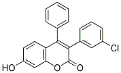 3(3'-CHLOROPHENYL)-7-HYDROXY-4-PHENYLCOUMARIN 结构式