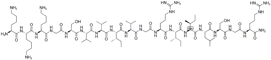 LYS-LYS-LYS-GLY-SER-VAL-VAL-ILE-VAL-GLY-ARG-ILE-ILE-LEU-SER-GLY-ARG-NH2 结构式