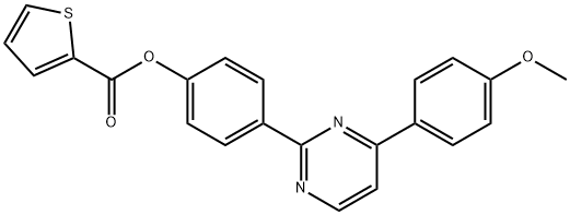 4-[4-(4-METHOXYPHENYL)-2-PYRIMIDINYL]PHENYL 2-THIOPHENECARBOXYLATE 结构式