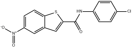 N-(4-CHLOROPHENYL)-5-NITRO-1-BENZOTHIOPHENE-2-CARBOXAMIDE 结构式