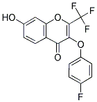 3-(4-FLUORO-PHENOXY)-7-HYDROXY-2-TRIFLUOROMETHYL-CHROMEN-4-ONE 结构式