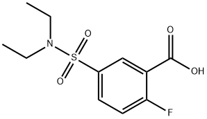 5-(二乙基氨磺酰基)-2-氟苯甲酸 结构式