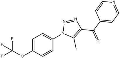 (5-METHYL-1-[4-(TRIFLUOROMETHOXY)PHENYL]-1H-1,2,3-TRIAZOL-4-YL)(4-PYRIDINYL)METHANONE 结构式