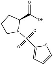 1-(噻吩-2-磺酰基)-吡咯烷-2-羧酸 结构式