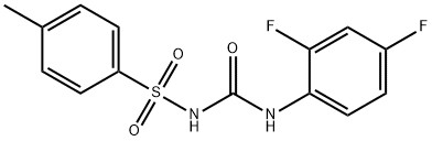 N-((2,4-二氟苯基)氨基甲酰基)-4-甲基苯磺酰胺 结构式