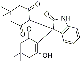 2-(3-(2-Hydroxy-4,4-dimethyl-6-oxocyclohex-1-enyl)-2-oxoindolin-3-yl)-5,5-dimethylcyclohexane-1,3-dione 结构式