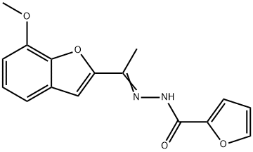 N'-[(E)-1-(7-METHOXY-1-BENZOFURAN-2-YL)ETHYLIDENE]-2-FUROHYDRAZIDE 结构式