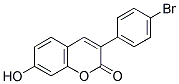 3(4'-BROMOPHENYL)-7-HYDROXYCOUMARIN 结构式