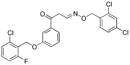 3-(3-[(2-CHLORO-6-FLUOROBENZYL)OXY]PHENYL)-3-OXOPROPANAL O-(2,4-DICHLOROBENZYL)OXIME 结构式