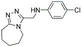 (4-CHLORO-PHENYL)-(6,7,8,9-TETRAHYDRO-5H-[1,2,4]TRIAZOLO[4,3-A]AZEPIN-3-YLMETHYL)-AMINE 结构式