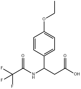 3-(4-ETHOXYPHENYL)-3-[(2,2,2-TRIFLUOROACETYL)AMINO]PROPANOIC ACID 结构式