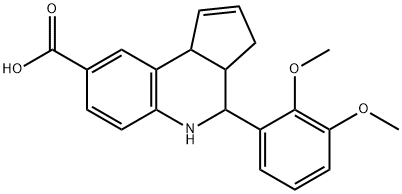 4-(2,3-DIMETHOXY-PHENYL)-3A,4,5,9B-TETRAHYDRO-3H-CYCLOPENTA[C]QUINOLINE-8-CARBOXYLIC ACID 结构式