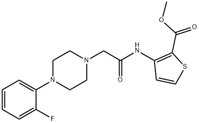 METHYL 3-((2-[4-(2-FLUOROPHENYL)PIPERAZINO]ACETYL)AMINO)-2-THIOPHENECARBOXYLATE 结构式