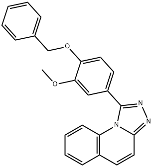 1-[4-(BENZYLOXY)-3-METHOXYPHENYL][1,2,4]TRIAZOLO[4,3-A]QUINOLINE 结构式