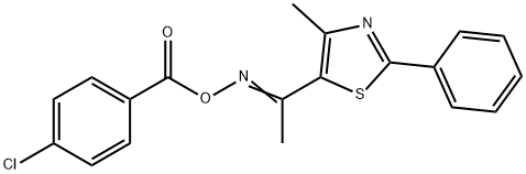 5-([(4-CHLOROBENZOYL)OXY]ETHANIMIDOYL)-4-METHYL-2-PHENYL-1,3-THIAZOLE 结构式