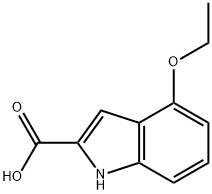 4-ETHOXY-1H-INDOLE-2-CARBOXYLIC ACID 结构式