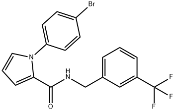 1-(4-BROMOPHENYL)-N-[3-(TRIFLUOROMETHYL)BENZYL]-1H-PYRROLE-2-CARBOXAMIDE 结构式