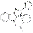 1-PHENYL-2-(2-THIEN-2-YL-4H-[1,2,4]TRIAZOLO[1,5-A]BENZIMIDAZOL-4-YL)ETHANONE 结构式