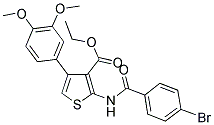 ETHYL 2-[(4-BROMOBENZOYL)AMINO]-4-(3,4-DIMETHOXYPHENYL)THIOPHENE-3-CARBOXYLATE 结构式