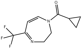 CYCLOPROPYL[5-(TRIFLUOROMETHYL)-2,3-DIHYDRO-1H-1,4-DIAZEPIN-1-YL]METHANONE 结构式