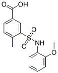 3-(2-METHOXY-PHENYLSULFAMOYL)-4-METHYL-BENZOIC ACID 结构式