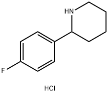 2-(4-氟苯基)哌啶盐酸盐 结构式