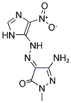 (4E)-3-AMINO-1-METHYL-1H-PYRAZOLE-4,5-DIONE 4-[(4-NITRO-1H-IMIDAZOL-5-YL)HYDRAZONE] 结构式