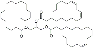1,2亚油酸-3-硬脂酸甘油酯 结构式