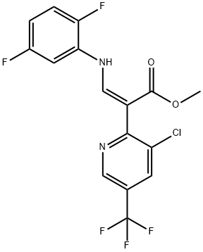 METHYL (Z)-2-[3-CHLORO-5-(TRIFLUOROMETHYL)-2-PYRIDINYL]-3-(2,5-DIFLUOROANILINO)-2-PROPENOATE 结构式