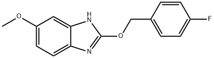 2-[(4-FLUOROBENZYL)OXY]-6-METHOXY-1H-1,3-BENZIMIDAZOLE 结构式