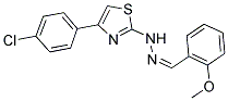 2-METHOXYBENZALDEHYDE [4-(4-CHLOROPHENYL)-1,3-THIAZOL-2-YL]HYDRAZONE 结构式