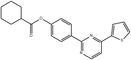 4-[4-(2-THIENYL)-2-PYRIMIDINYL]PHENYL CYCLOHEXANECARBOXYLATE 结构式