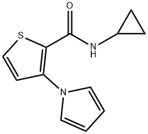 N-CYCLOPROPYL-3-(1H-PYRROL-1-YL)-2-THIOPHENECARBOXAMIDE 结构式