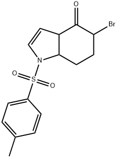 5-BROMO-1-[(4-METHYLPHENYL)SULFONYL]-1,3A,5,6,7,7A-HEXAHYDRO-4H-INDOL-4-ONE 结构式