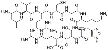 LEU-VAL-ARG-D-CYS-GLY-LYS-HIS-SER-ARG 结构式
