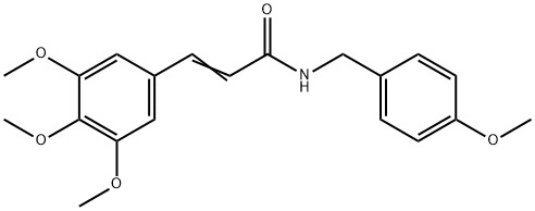 N-(4-METHOXYBENZYL)-3-(3,4,5-TRIMETHOXYPHENYL)ACRYLAMIDE 结构式