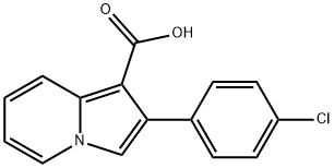 2-(4-CHLOROPHENYL)-1-INDOLIZINECARBOXYLIC ACID 结构式