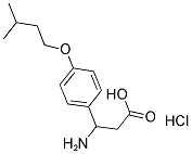 3-AMINO-3-[4-(3-METHYL-BUTOXY)-PHENYL]-PROPIONIC ACID HYDROCHLORIDE 结构式