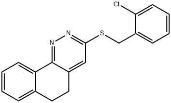 2-CHLOROBENZYL 5,6-DIHYDROBENZO[H]CINNOLIN-3-YL SULFIDE 结构式