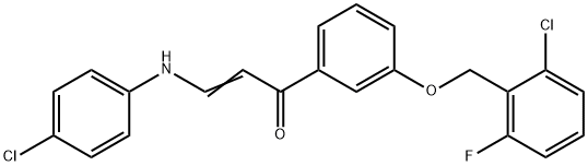 (E)-3-(4-CHLOROANILINO)-1-(3-[(2-CHLORO-6-FLUOROBENZYL)OXY]PHENYL)-2-PROPEN-1-ONE 结构式