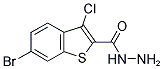 6-BROMO-3-CHLORO-BENZO[B]THIOPHENE-2-CARBOXYLIC ACID HYDRAZIDE 结构式