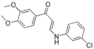 3-(3-CHLOROANILINO)-1-(3,4-DIMETHOXYPHENYL)-2-PROPEN-1-ONE 结构式