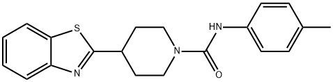 4-(苯并[D]噻唑-2-基)-N-(对甲苯基)哌啶-1-甲酰胺 结构式