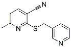 6-METHYL-2-[(PYRIDIN-3-YLMETHYL)SULFANYL]NICOTINONITRILE 结构式