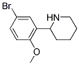 2-(5-溴-2-甲氧基苯基)哌啶 结构式