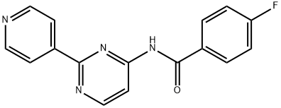 4-FLUORO-N-[2-(4-PYRIDINYL)-4-PYRIMIDINYL]BENZENECARBOXAMIDE 结构式