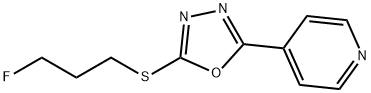 3-FLUOROPROPYL 5-(4-PYRIDINYL)-1,3,4-OXADIAZOL-2-YL SULFIDE 结构式