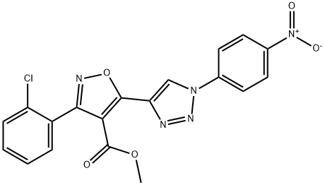 METHYL 3-(2-CHLOROPHENYL)-5-[1-(4-NITROPHENYL)-1H-1,2,3-TRIAZOL-4-YL]-4-ISOXAZOLECARBOXYLATE 结构式